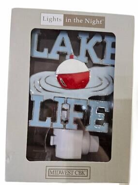 NEW GANZ lake life night light in red/blue